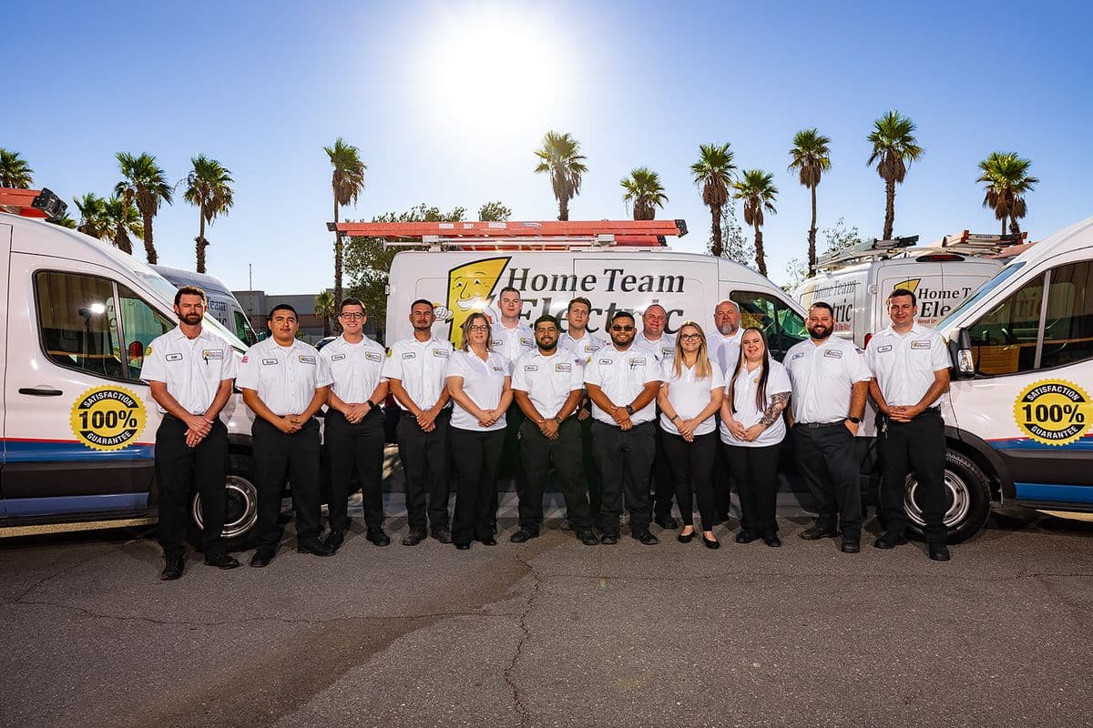 The Home Team Electric team together